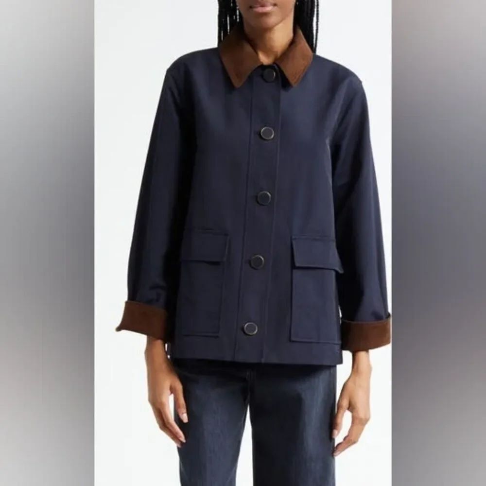 Veronica Beard arlen corduroy trim dickey jacket Size large